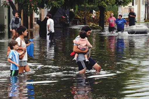 Heavy rains and flooding in La Plata, Argentina, claimed the lives of dozens in April 2013. Photo: Daniel Garcia/AFP/Getty
