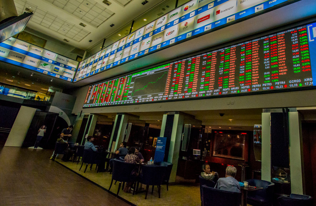 The B3, Bovespa exchange where Brazilian companies are traded.