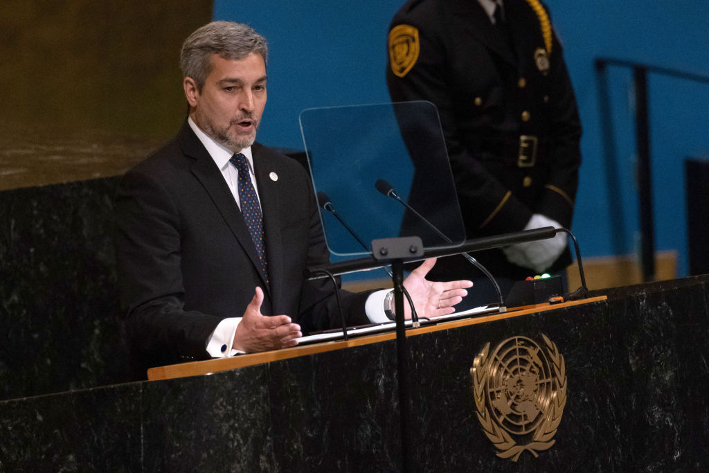 Paraguayan President Abdo Benitez speaks at the UN General Assembly while domestic political disputes heat up ahead of his party's primaries in December.