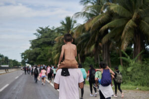 Migrants travel through Tapachula in southern Mexico in Oct. 2023. The next administration in Mexico should work more closely with its neighbors to address migration.