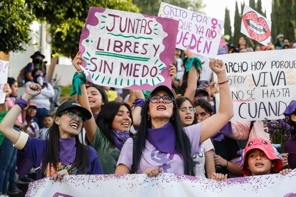 Progress on Reducing Latin America’s Femicides Has Stalled. Women in Mexico protest against gender-based violence during International Women's Day on March 8.
