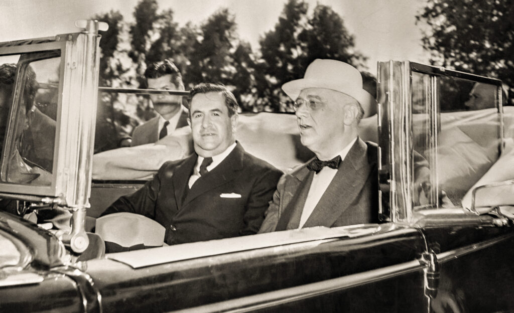 Former President of Mexico Manuel Ávila Camacho, left, with U.S. President Franklin D. Roosevelt. Under Ávila Camacho, Mexico’s drug policy became even more punitive than the U.S.’s.