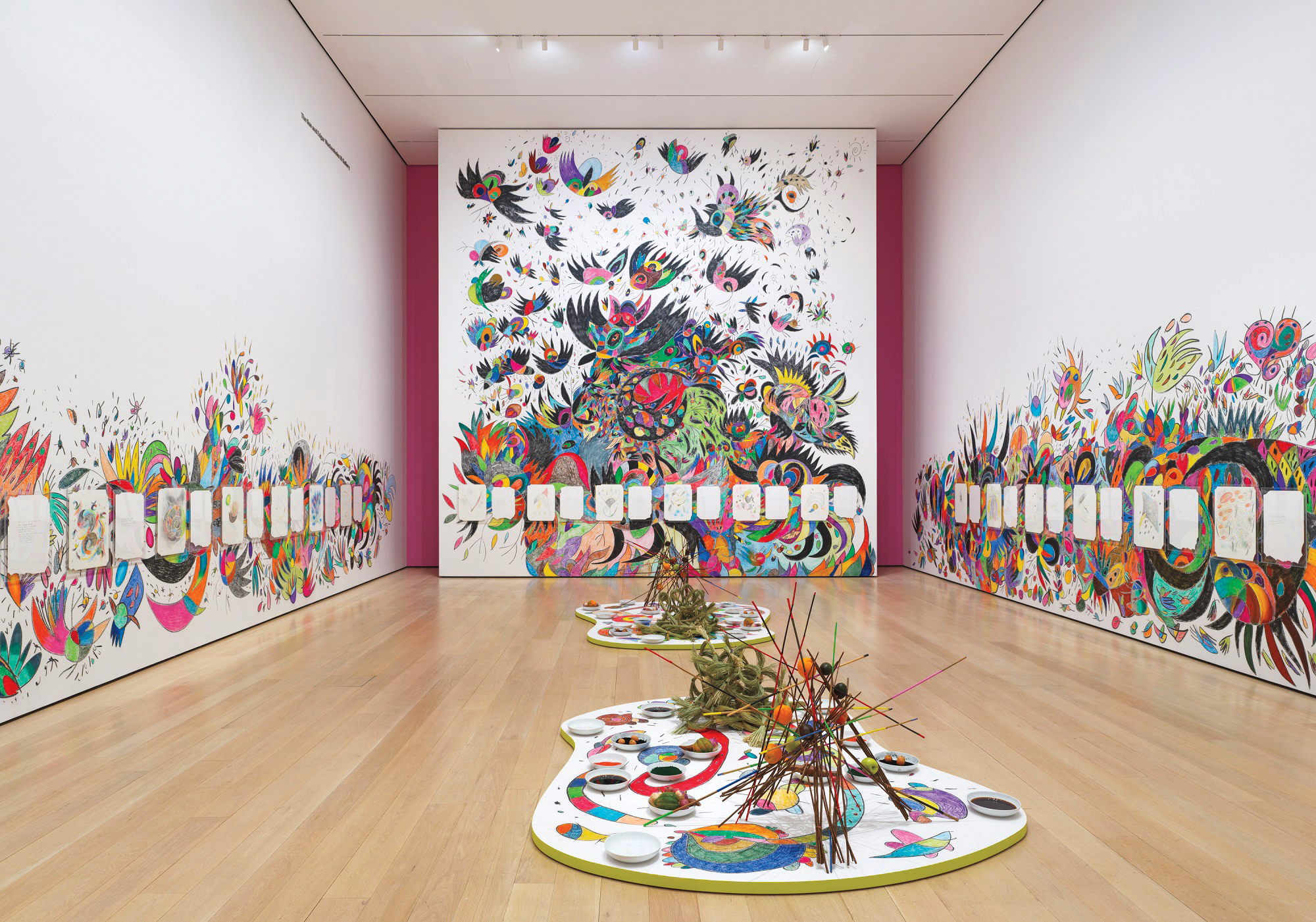 A Brazilian Artist Exalts in Color at New York’s MoMA. Tadáskía explores transformation and the power of community as the first artist to paint the museum’s walls.