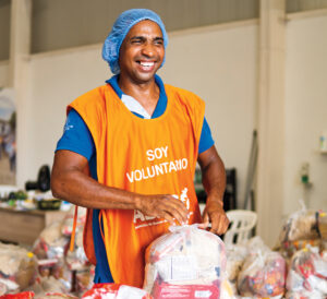 Luis Alberto Morales Ospino leads a food bank in Santa Marta in 2023.