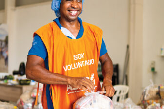 Luis Alberto Morales Ospino leads a food bank in Santa Marta in 2023.