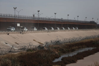 U.S. military personnel operate in Border Patrol vehicles between Ciudad Juarez and El Paso in January.