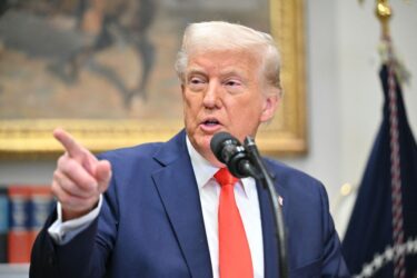 US President Donald Trump speaks in the Roosevelt Room of the White House in Washington, DC, on March 3, 2025. (Photo by ROBERTO SCHMIDT / AFP) (Photo by ROBERTO SCHMIDT/AFP via Getty Images)