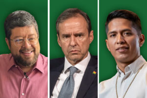 From left: Samuel Doria Medina; Jorge "Tuto" Quiroga; Andrónico Rodríguez