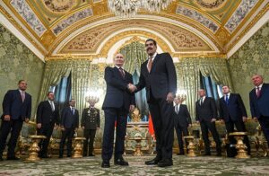 Russian President Vladimir Putin and Venezuelan President Nicolas Maduro, at Kremlin Palace in Moscow, on May 07, 2025.