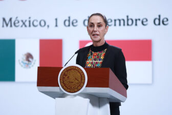 Mexican President Claudia Sheinbaum at the National Palace, in Mexico City, in early December. 