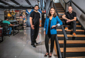 Agrosmart founders Thales Nicoleti, Mariana Vasconcelos and Raphael Pizzi