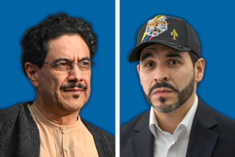 Colombian presidential candidates Iván Cepeda and Abelardo De La Espriella