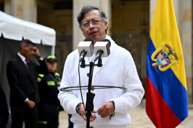 Colombia's President Gustavo Petro speaks in Bogotá on March 8.
