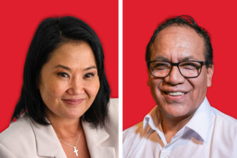Peruvian presidential candidates Keiko Fujimori and Roberto Sánchez