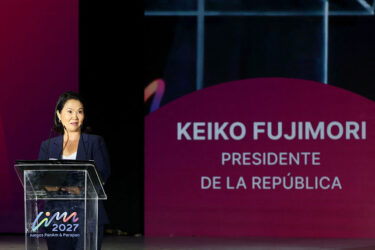 Peru's President Keiko Fujimori speaks in August at a ceremony in Lima marking one year until the 2027 Pan American Games.