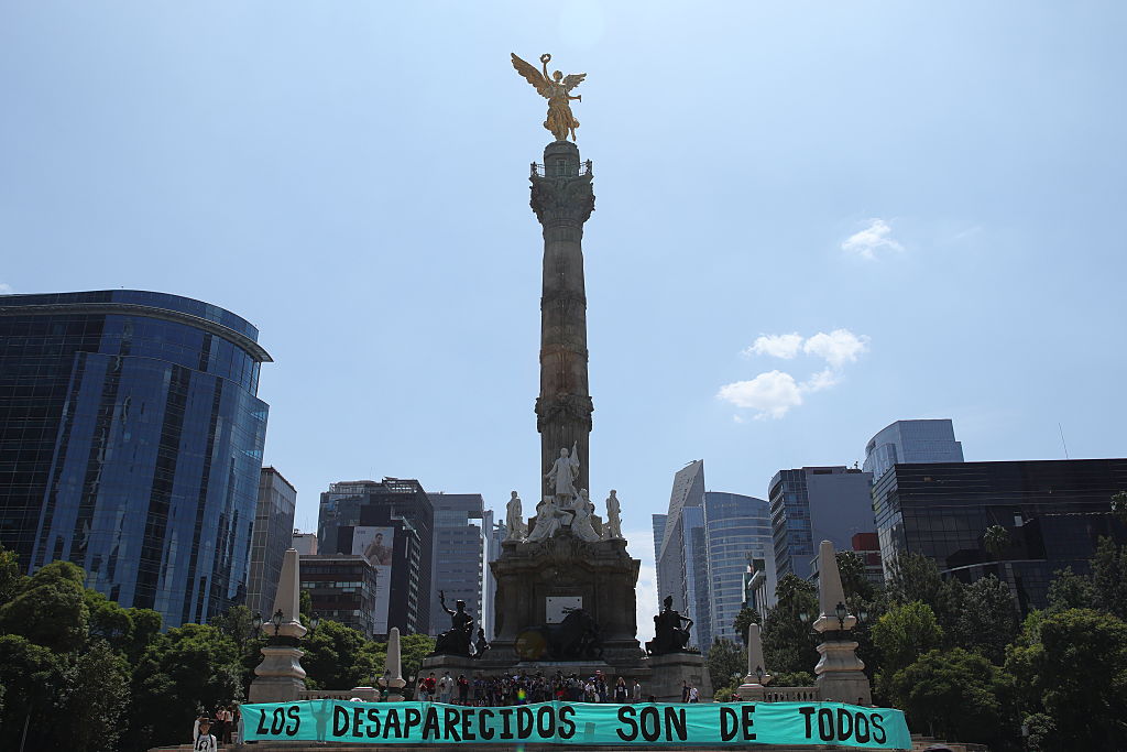A march in Mexico City on Aug. 30 2026 during the International Day of the Victims of Enforced Disappearances